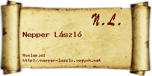 Nepper László névjegykártya