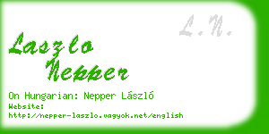 laszlo nepper business card